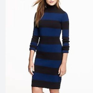 J.Crew Striped Turtleneck Sweater Knit Dress